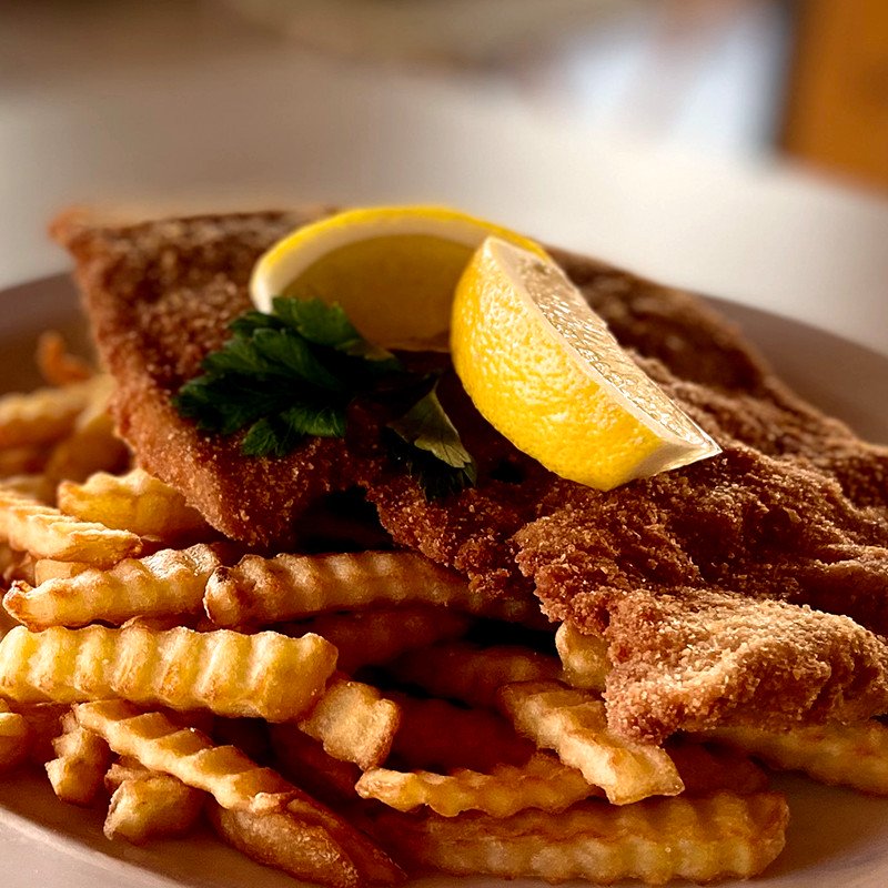 Óriás Bécsi szelet házi káposztasalátával (köret nélkül)